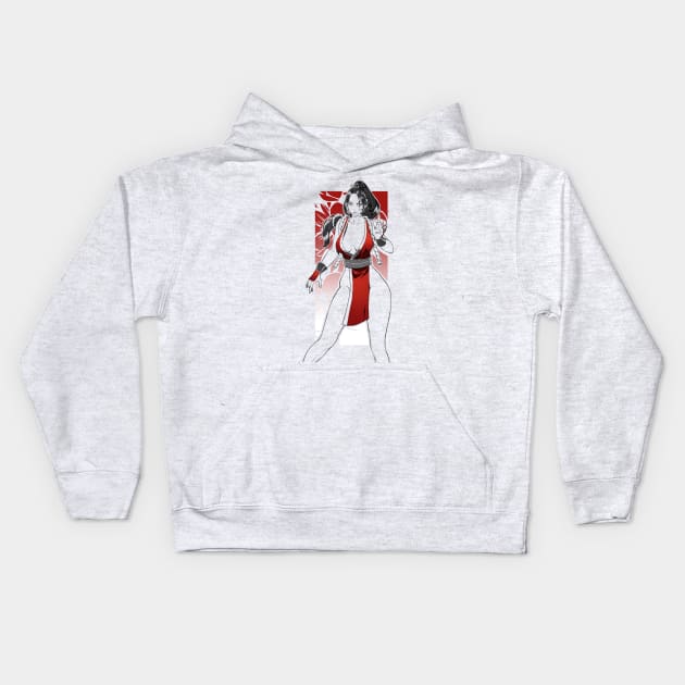 Mai Shiranui Red Kids Hoodie by andresob